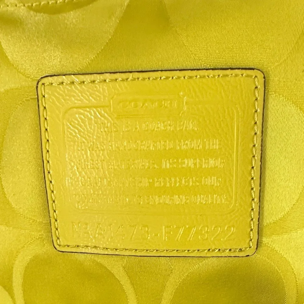 Coach Vibrant Yellow Logo Pouch
